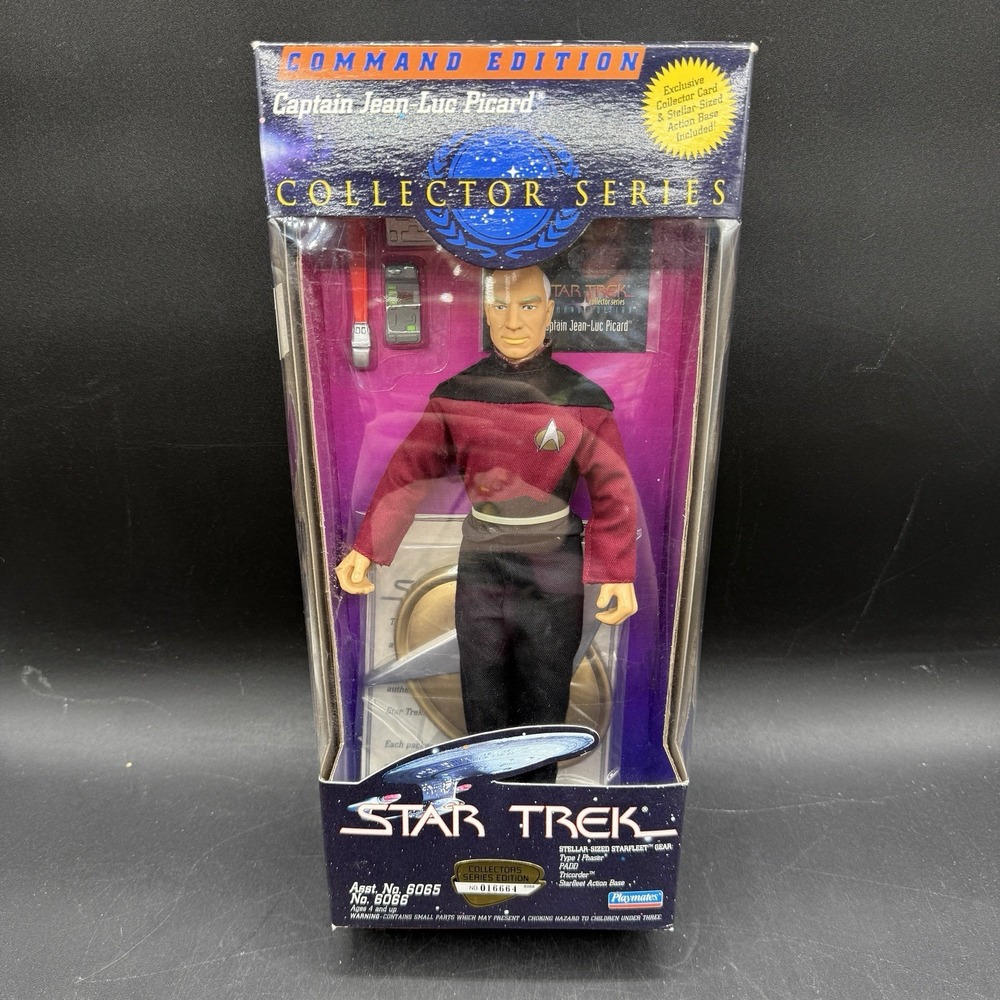 Vtg 1994 Playmates Star Trek Jean-Luc Picard Command Edition Collector Figure